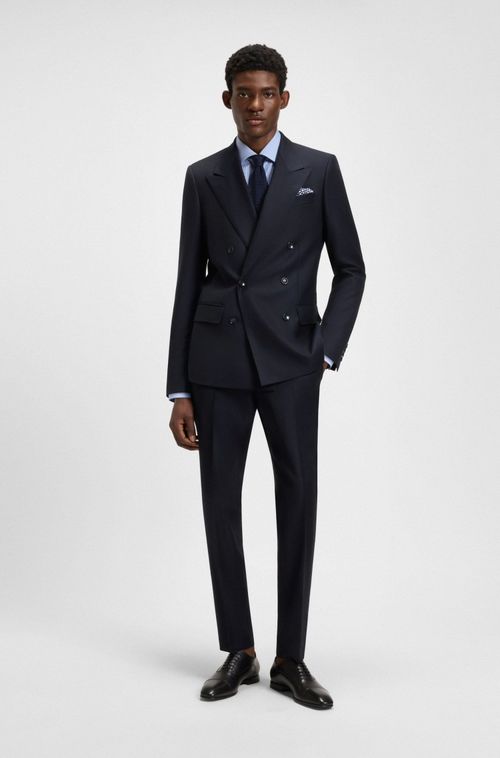 Camisa De Ajuste Slim BECKHAM X BOSS Em Popelina De Algodão