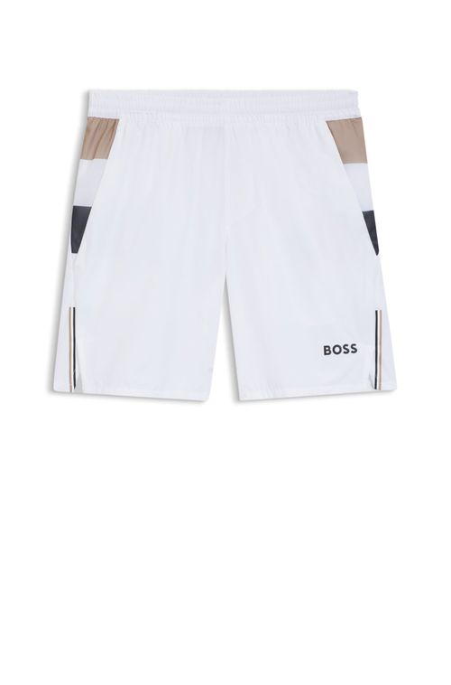 Shorts De Treino Em Tecido Flexível Com Controle Da Humidade