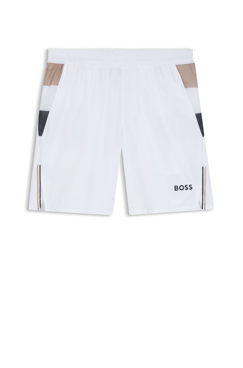 Shorts De Treino Em Tecido Flexível Com Controle Da Humidade