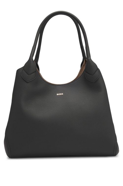 Bolsa Tote Em Couro Granulado Com Letras Do Logo
