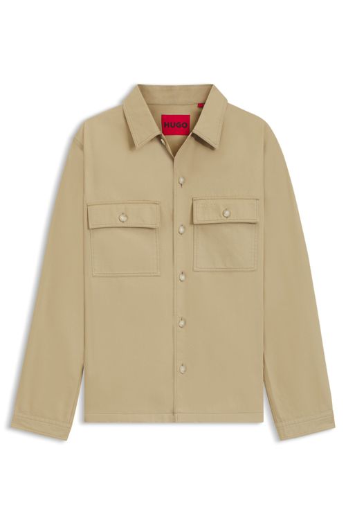 Camisa de ajuste oversize em algodão