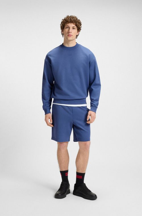 Shorts de ajuste descontraído em algodão com logo