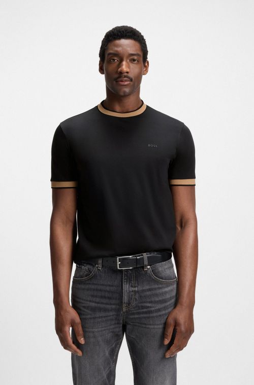 Camiseta de ajuste slim em algodão mercerizado