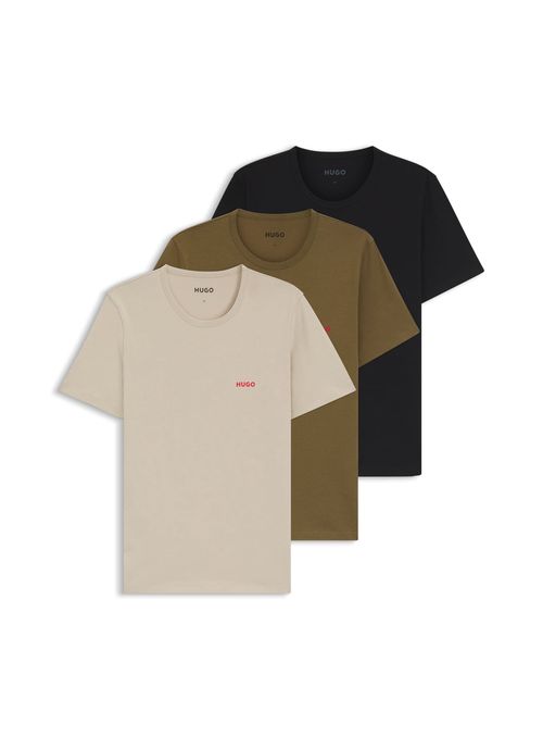 Pack De Três Camisetas De Roupa Interior Em Jersey De Algodão