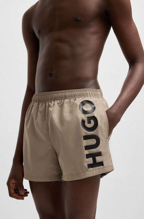 Shorts De Banho De Secagem Rápida Com Logo Vertical