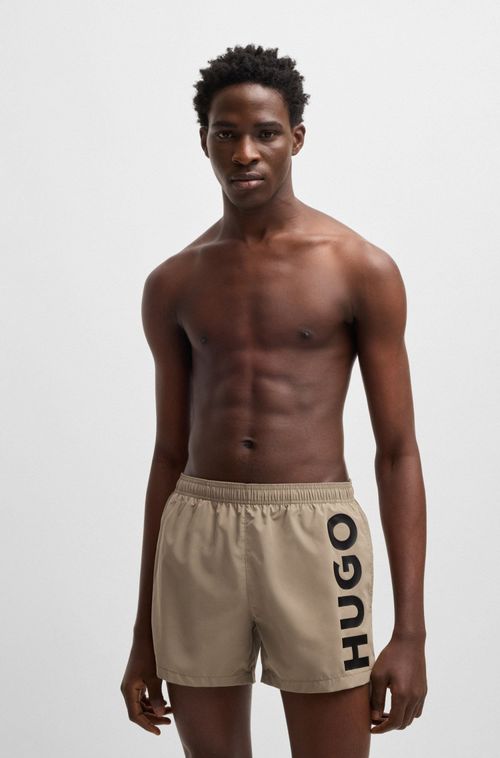 Shorts De Banho De Secagem Rápida Com Logo Vertical