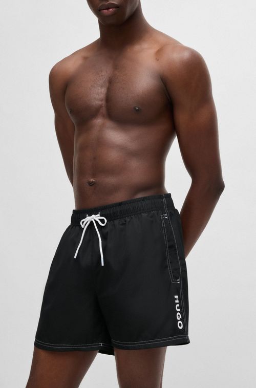 Shorts De Banho Forrados Com Logo Estampado