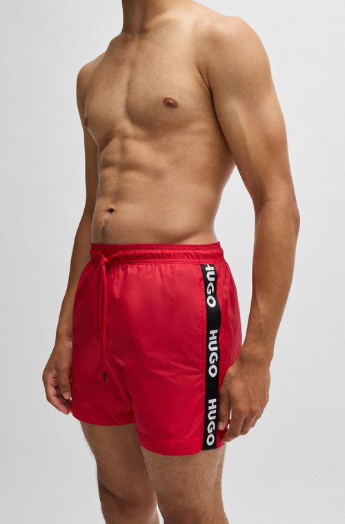Shorts De Banho Forrados Com Fita E Logo