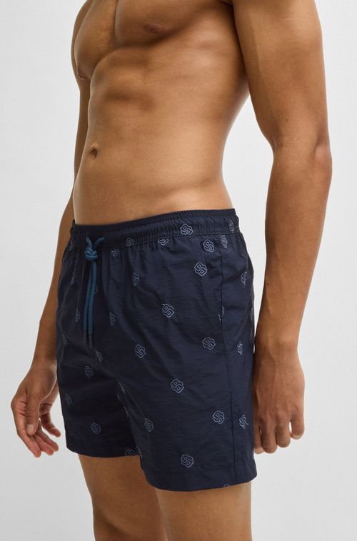 Shorts De Banho De Secagem Rápida Com Monogramas Double B
