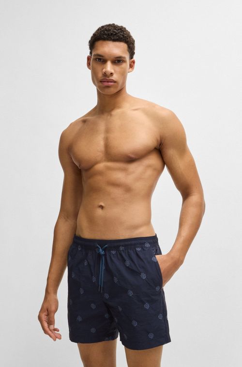 Shorts De Banho De Secagem Rápida Com Monogramas Double B