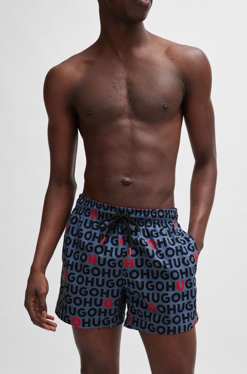Shorts De Natação Com Estampa De Logo