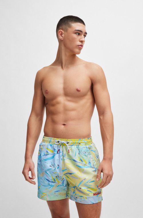 Shorts De Banho Totalmente Forrados Com Estampa Sazonal