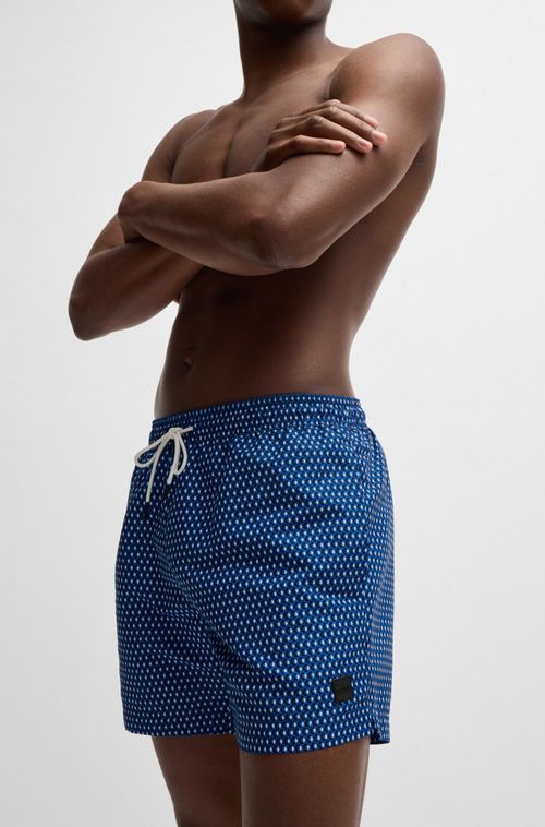 Shorts De Banho Com Logo Sazonal