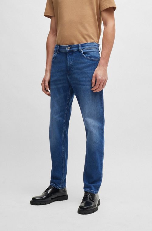 Calças Jeans Elásticas De Ajuste Regular