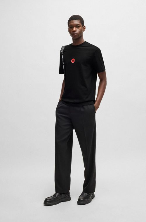 Camiseta De Algodão Com Logos De Corrida