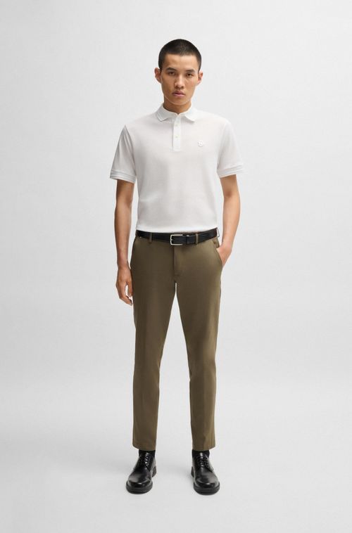 Polo De Algodão Piqué Com Monograma Double B
