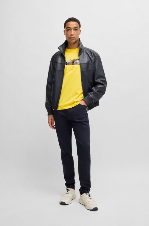 Camiseta Porsche X Boss Em Algodão Mercerizado
