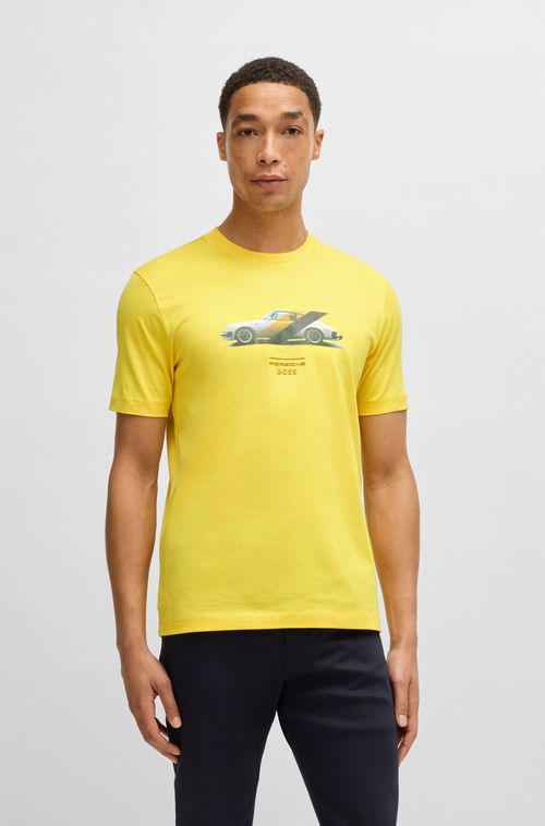 Camiseta Porsche X Boss Em Algodão Mercerizado