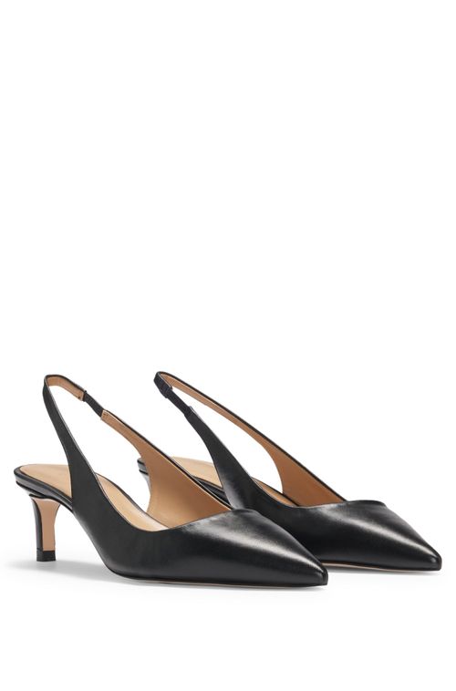 Sapatos Slingback Em Couro Nappa