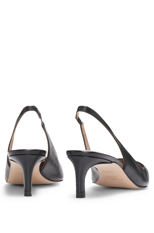 Sapatos Slingback Em Couro Nappa