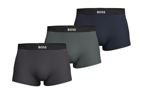 Pack De Três Cuecas De Algodão Elástico Com Logo Na Cintura