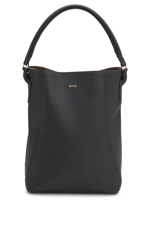 Bolsa Bucket Em Couro Granulado