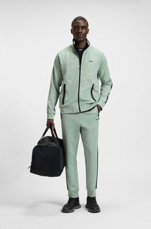 Moletom Com Fecho E Círculos Em Jacquard