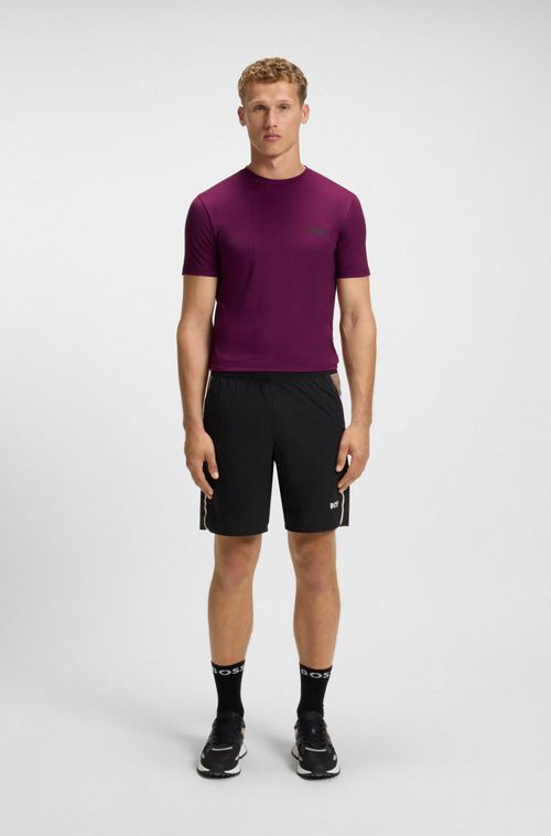 Camiseta De Ajuste Slim Ativa Em Jersey Elástico