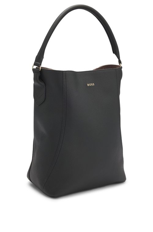 Bolsa Bucket Em Couro Granulado