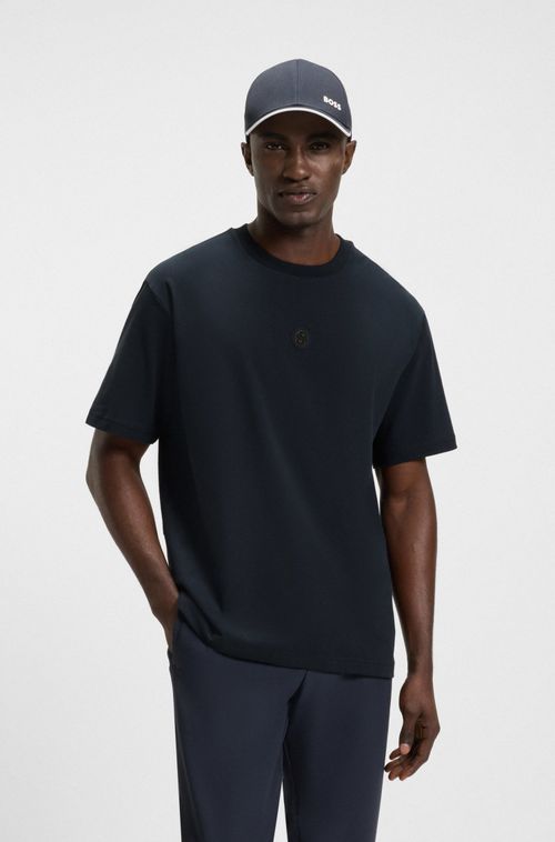Camiseta De Algodão Elástico Com Monograma Double B