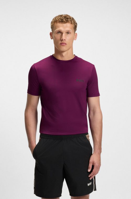 Camiseta De Ajuste Slim Ativa Em Jersey Elástico