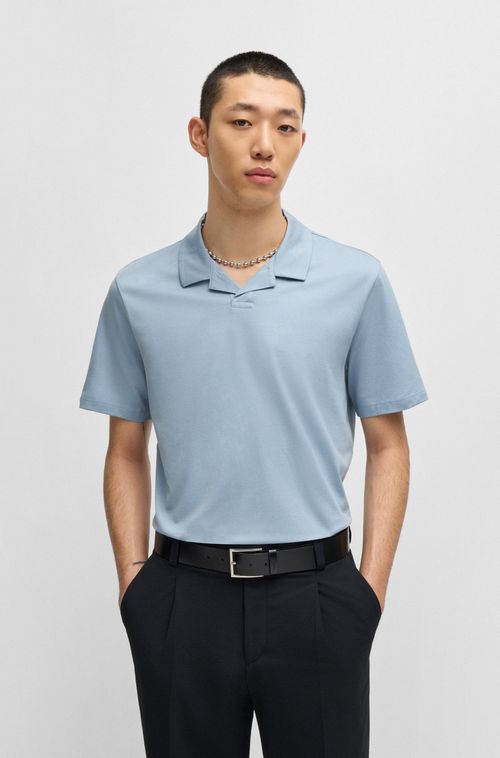 Polo Slim-Fit Mercerizado Com Colarinho Johnny