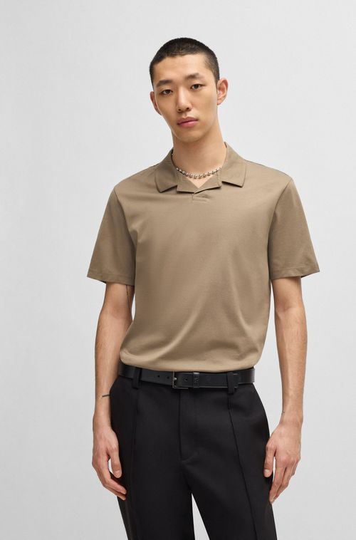 Polo Slim-Fit Mercerizado Com Colarinho Johnny