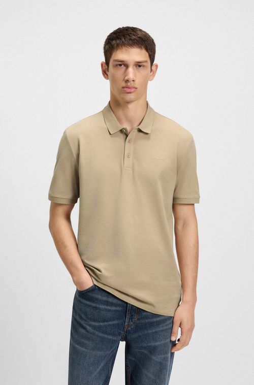 Camisa Polo Em Piqué De Algodão Com Estampa De Logo