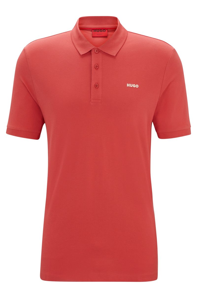 Polo Em Piquê De Algodão Com Caimento Descontraído Com Estampa De Logo