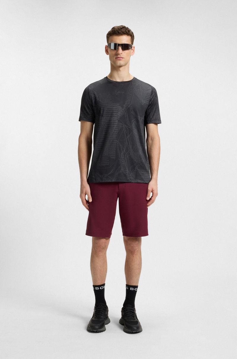 Camiseta Com Padrão Jacquard Ativo Com Gestão Da Humidade