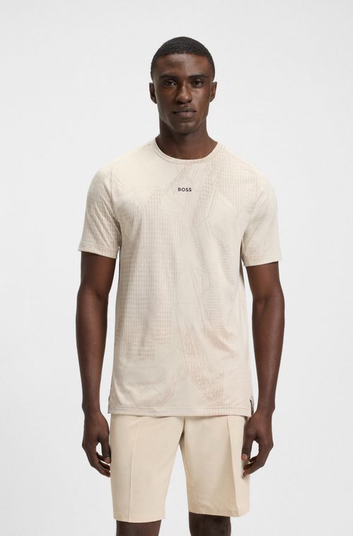 Camiseta Com Padrão Jacquard Ativo Com Gestão Da Humidade