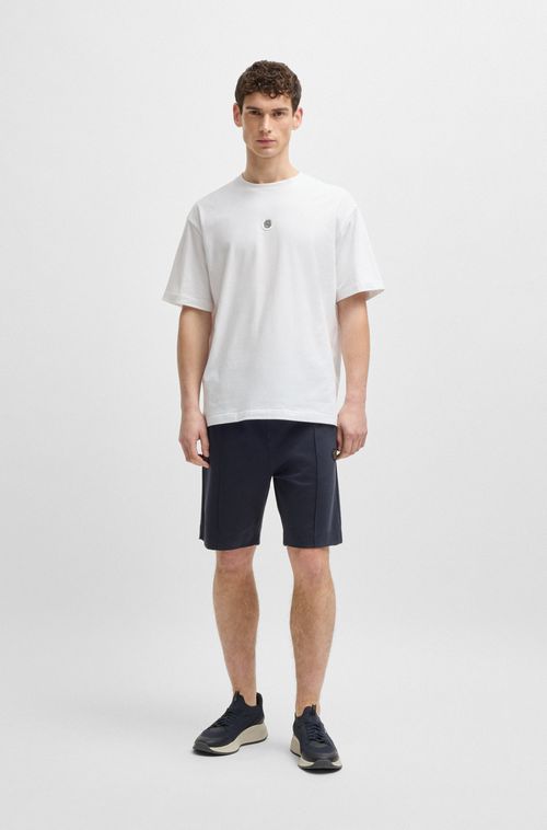 Camiseta De Algodão Elástico Com Monograma Double B