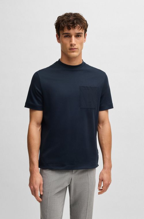 Camiseta De Algodão Misturado Com Acabamentos Tonais