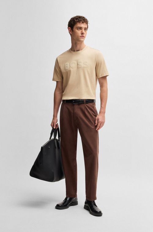 Camiseta Em Jersey De Algodão Com Motivo Artístico De Logo