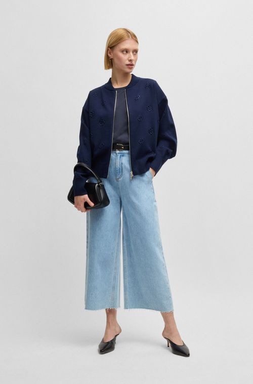 Camiseta De Algodão Mercerizado Com Monograma Double B