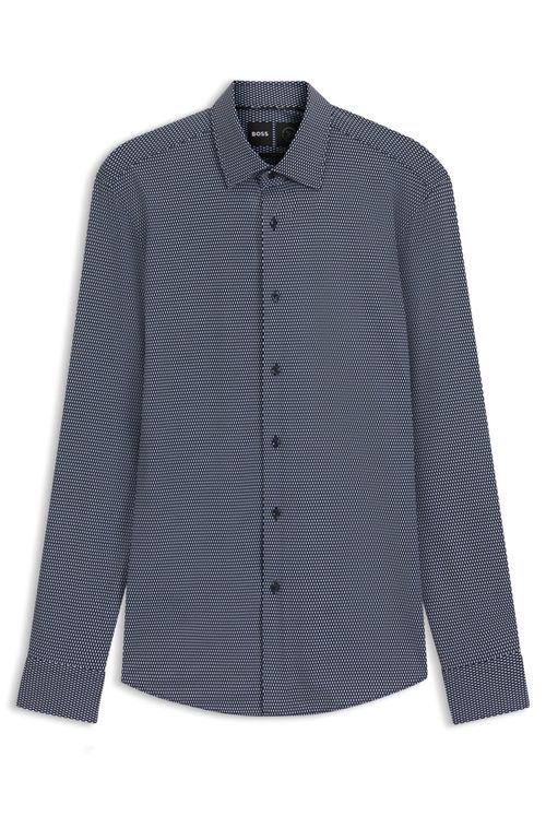 Camisa De Ajuste Slim Em Tecido Elástico De Alto Desempenho