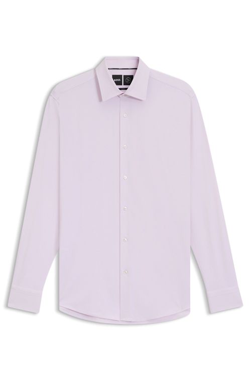 Camisa Slim Em Jersey Elástico Micro-Estruturado