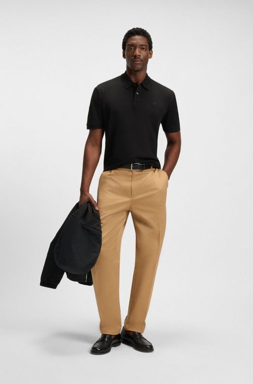 Polo Em Piquê De Algodão Com Monograma Double B