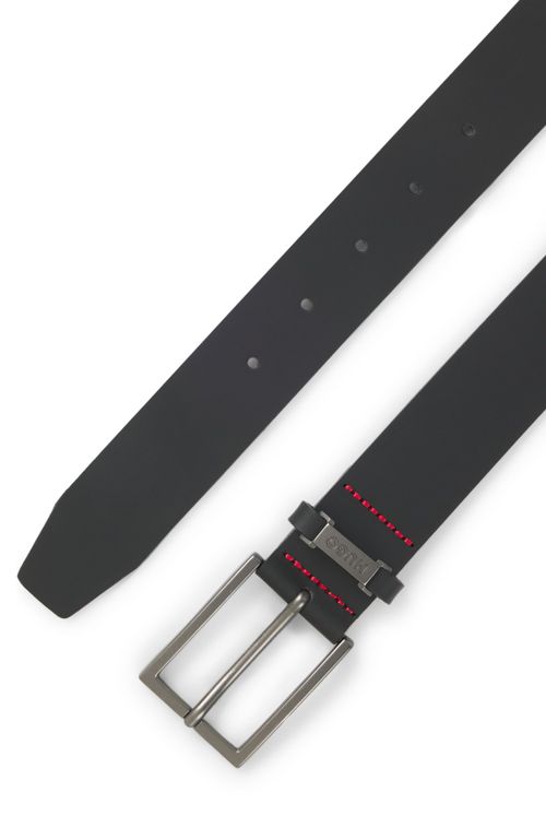 Cinto Em Couro Com Presilha Com Logo E Ferragens Polidas