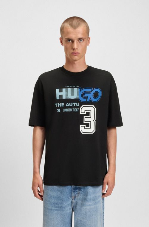Camiseta Em Jersey De Algodão Com Logo