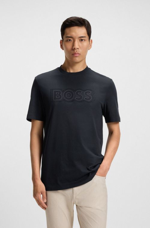 Camiseta Em Jersey De Algodão Com Arte De Logo