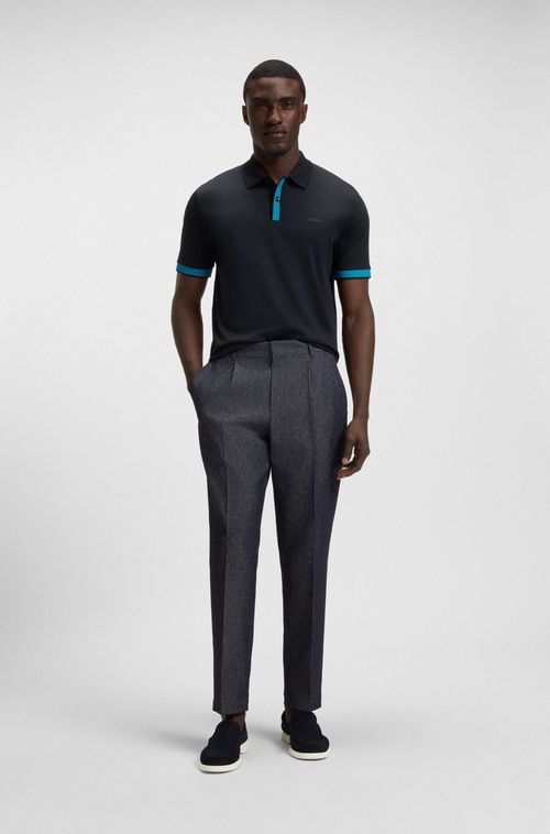 Polo De Ajuste Slim Em Algodão Mercerizado