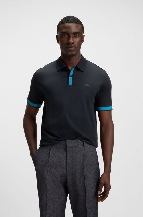 Polo De Ajuste Slim Em Algodão Mercerizado