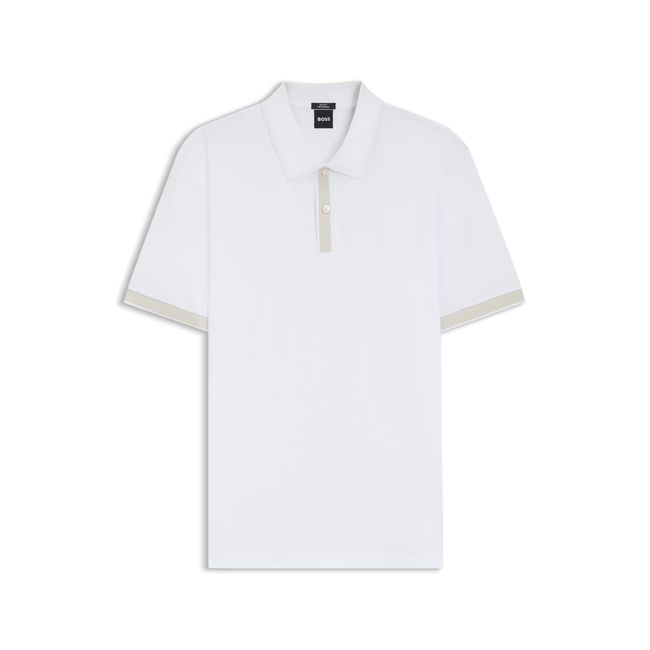 Polo De Ajuste Slim Em Algodão Mercerizado
